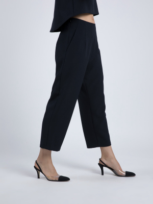 Sua Tapered Trouser Pocket Pant - Black Blue