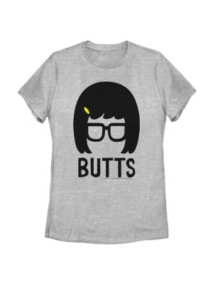 Women's Bob's Burgers Tina Butts Silhouette T-shirt