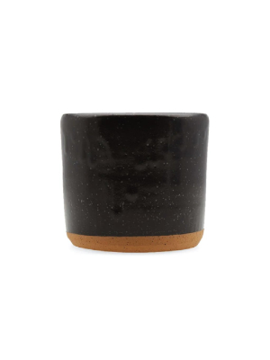 Black Handmade Speckled Planter