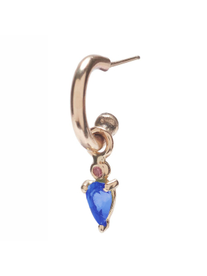 Blue Sapphire Droplet Earrring