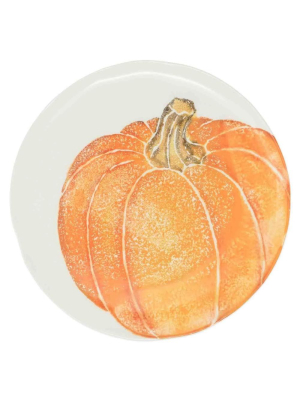 Vietri Pumpkins Salad Plate - Orange Medium Pumpkin