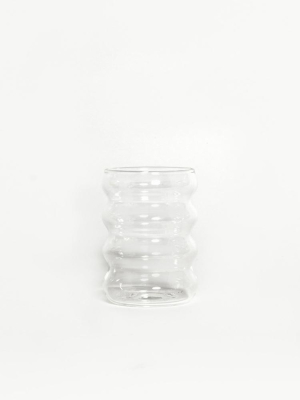 Large Clear Ripple Cup