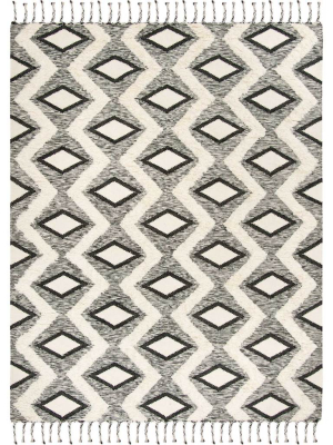 Kenya Wave Black/ivory Area Rug