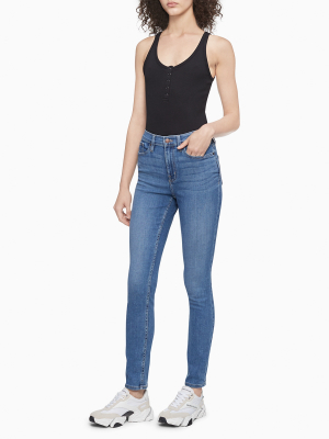 Skinny Fit High Rise Laguna Long Jeans