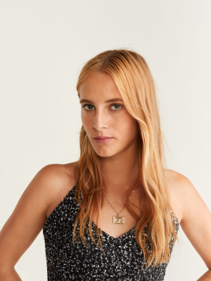 Sequin Embroidered Dress