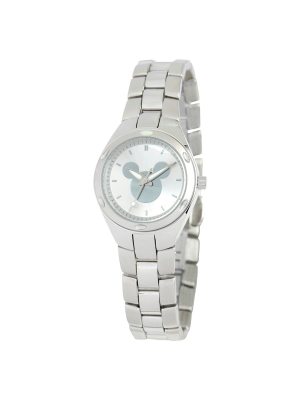 Women's Disney Mickey Mouse Fortaleza Stainless Steel Watch - Silver