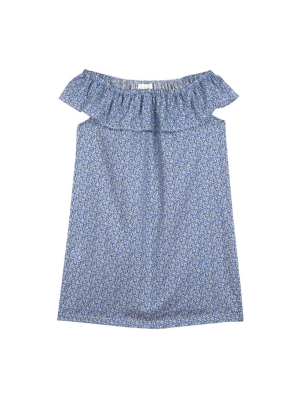 Girl's Olivier X Childrenchic® Off-shoulder Lilies Dress