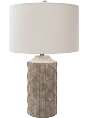 Braxton Table Lamp Camel/ivory/taupe