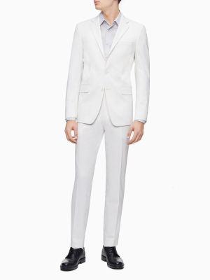 Slim Fit White Notch Lapel Suit Jacket