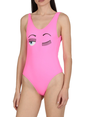 Chiara Ferragni Flirting Printed Swimsuit