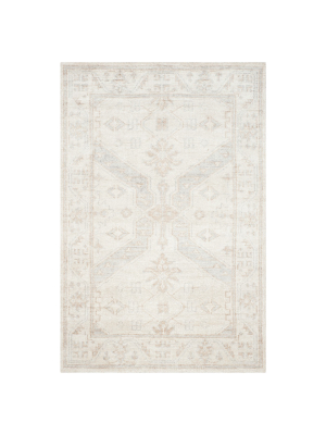 Beige/blue Abstract Knotted Area Rug - (4'x6') - Safavieh