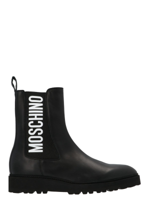 Moschino Logo Printed Boots