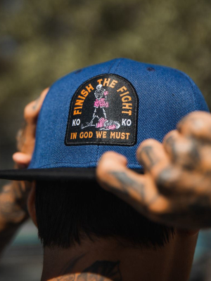 Finish The Fight Blue Snapback Hat