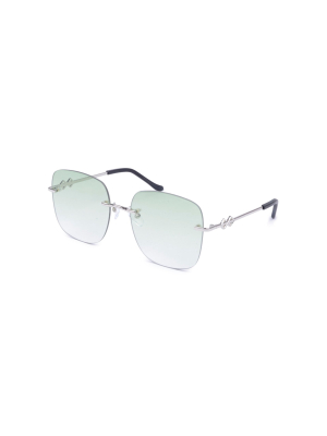 Madison Oversized Square-frame Metal Sunglasses