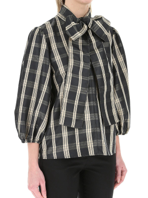 Redvalentino Luminescent Tartan Blouse