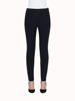 Side Zip Slim Leg Double Face Wool Pants