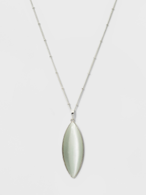 Cateye Long Necklace - A New Day™ White/silver