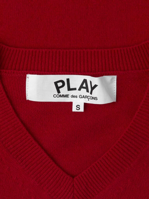 Comme Des Garcons Play Small Heart Sweater - Red
