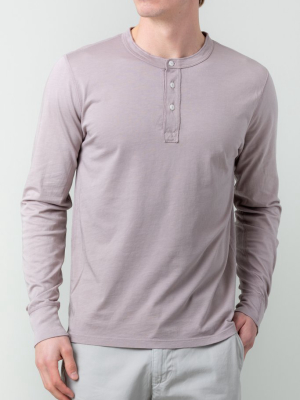 Men's L/s Supima Jersey Henley Smoke