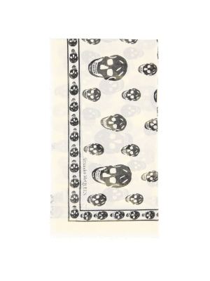 Alexander Mcqueen All-over Skull Logo Scarf