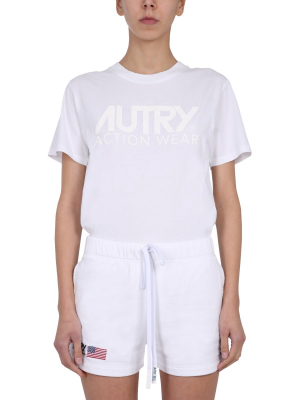 Autry Flag Print Crewneck T-shirt