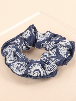 Paisley Print Hair Scrunchy