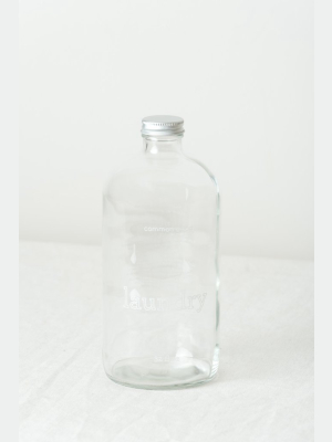 Empty Glass Laundry Bottle