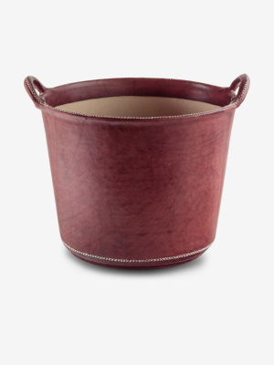 Small Leather Basket By Sol Y Luna