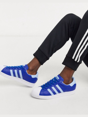 Adidas Originals Superstar Shadow Range Sneakers In Blue