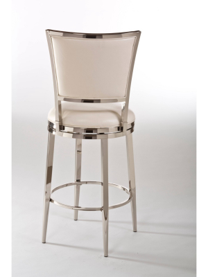 30" Rouen Swivel Barstool Metal/off White - Hillsdale Furniture