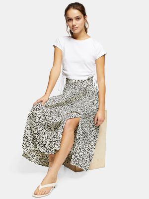 Tall Black And White Animal Print Skirt