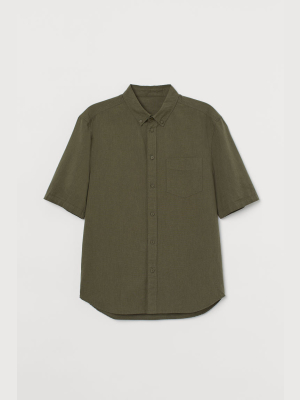 Short-sleeved Cotton Shirt