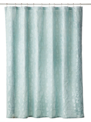 Vern Yip Leaf Silhouette Shower Curtain Aqua - Skl Home