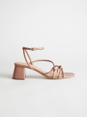 Strappy Leather Heeled Sandals