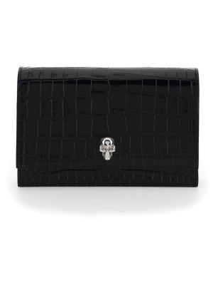 Alexander Mcqueen Skull Embossed Crossbody Bag