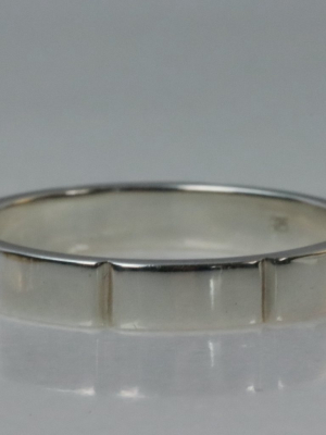 Chunky Band Ring, Silver