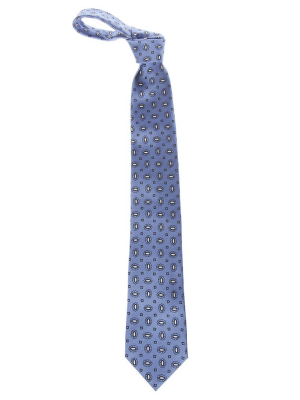 Ermenegildo Zegna Geometric-patterned Embroidered Tie