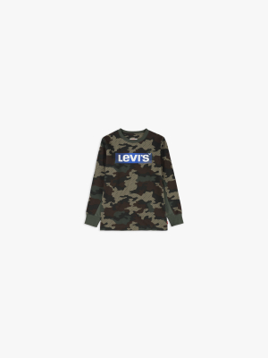 Big Boys S-xl Camo Box Tab Longsleeve Tee Shirt