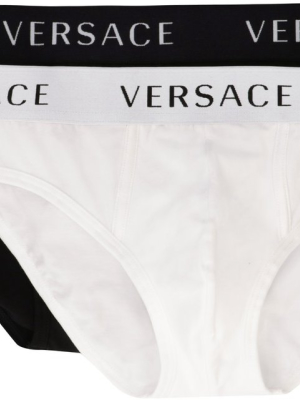 Versace Logo Band Two-pack Briefs
