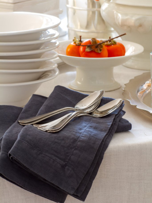 Hg Graphite Hand-dyed Linen Napkin, 22"