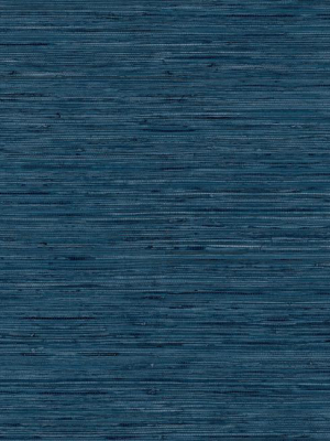 Grasscloth Peel & Stick Wallpaper In Blue By Roommates For York Wallcoverings