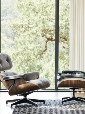 Eames® Lounge Chair And Ottoman In Mohair Supreme