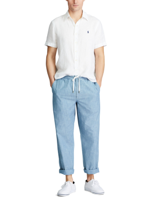 Relaxed Fit Chambray Pant