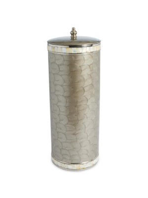 Julia Knight Classic Toilet Tissue Covered Holder In Platinum