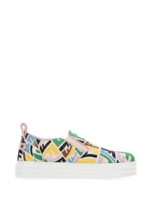 Fendi Ff Motif Slip-on Sneakers