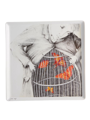 Vista Alegre 2i Square Decorative Plate By Joanna Concejo