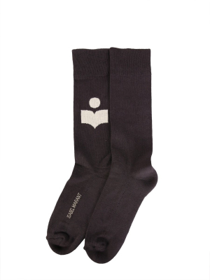 Isabel Marant Logo Intarsia Socks