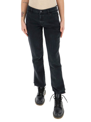 J Brand Mid-rise Straight Split Hem Jeans