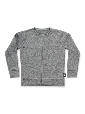 Nununu Quilt Sweater - Heather Grey