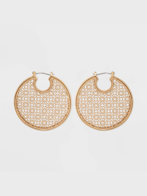 Filigree Hoop Earrings - A New Day™ Gold